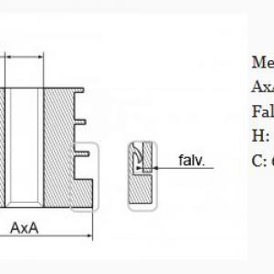 Menetes zártszelvénydugó 20x20 mm, M8-as menettel. fv.:1 vagy 1,5mm, 100 db