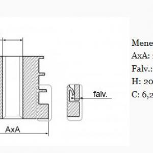 Menetes zártszelvénydugó 25x25 mm, M8-as menettel. fv.:1 vagy 1,5mm, 100 db
