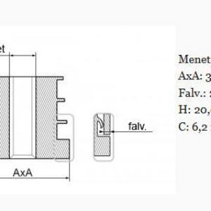 Menetes zártszelvénydugó 30x30 mm, M10-es menettel. fv.:1 vagy 1,5mm vagy 2mm, 100 db