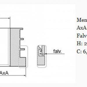 Menetes zártszelvénydugó 30x30 mm, M8-as menettel. fv.:1 vagy 1,5mm vagy 2mm, 100 db