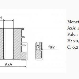 Menetes zártszelvénydugó 40x40 mm, M10-es menettel. fv.:1 vagy 2mm, 100 db