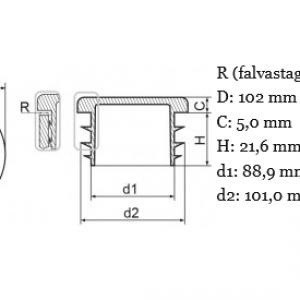 Műanyag csődugó 102 mm. Kiszerelés: 50 db