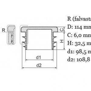 Műanyag csődugó 114 mm. Kiszerelés: 10 db