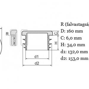 Műanyag csődugó 160 mm. Kiszerelés: 1 db