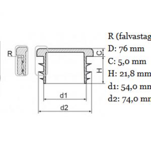 Műanyag csődugó 76 mm. Kiszerelés: 100 db