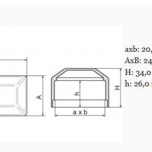 Műanyag kerítés oszlopsapka 20x80 mm oszlopokra. 100db