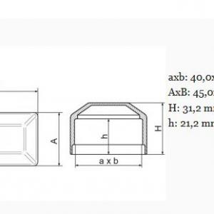 Műanyag kerítés oszlopsapka 40x80 mm oszlopokra. 100db