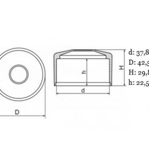 Műanyag kerítés oszlopsapka Ø38 mm oszlopokra. fekete, szürke, zöld, barna, 50 db