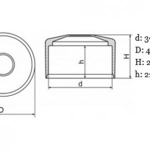 Műanyag kerítés oszlopsapka Ø40 mm oszlopokra. fekete, szürke, zöld, barna 50 db