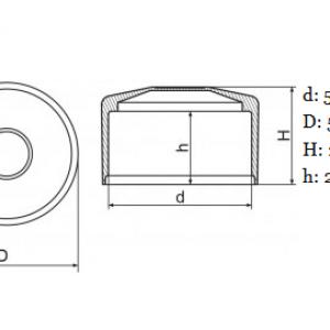 Műanyag kerítés oszlopsapka Ø50,6 mm oszlopokra. fekete, szürke, zöld, barna, 50 db