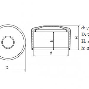 Műanyag kerítés oszlopsapka Ø75,8 mm oszlopokra. fekete, szürke, zöld, barna, 50 db
