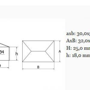 Nyersacél oszlopsapka 30x50 mm oszlopokra. Kiszerelés: 50 db