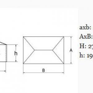 Nyersacél oszlopsapka 40x60 mm oszlopokra. Kiszerelés: 50db