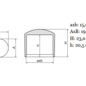 Ovális csőkupak 15x30mm-es ovális csövekre. Kiszerelés: 100db