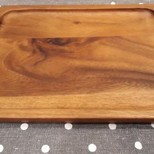 Parawood Fa (sötétbarna) szögletes kínáló, tálca, 20X26X2 cm, 210022