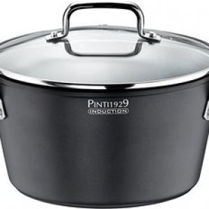 Pintinox ST 1 kőhatású lábos üveg fedővel, 20 cm