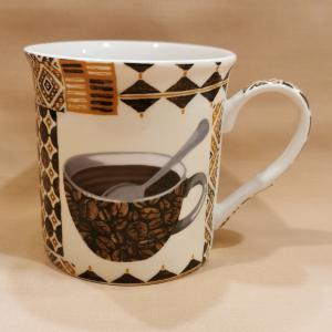 Porcelán kávés bögre, 3 mintával, 26 cl, 1 db, 243096