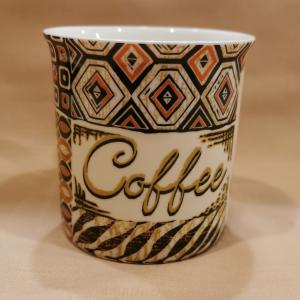 Porcelán kávés bögre, 3 mintával, 26 cl, 1 db, 243096