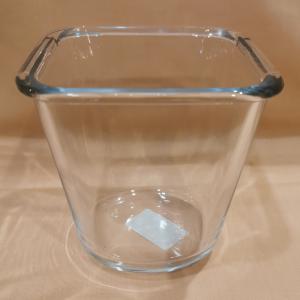 Pyrex Cook&Go; szögletes üvegtál+műa.fedő, 12X12X12 cm, 0,8 liter, 203243