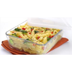Pyrex Cook Freeze; tégl. sütőtál+műa.tető, 25X19X8 cm, 2,6 liter, 203231