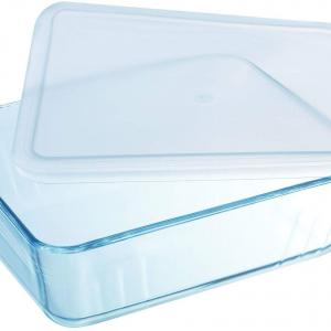 Pyrex Cook Freeze; téglalap sütőtál+műa.fedő, 22X17X6 cm, 1,5 liter, 203230