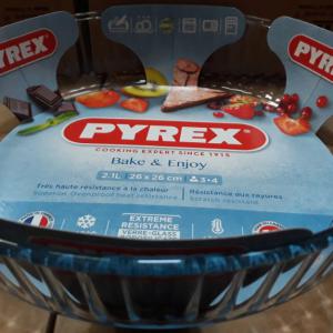 PYREX kerek üveg piteforma, 26 cm x 5,8cm, 2,1 liter, 203011