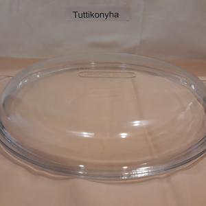 Pyrex kerek üvegfedő, 25 cm (3,75 literes sütőtálhoz, régebbi típus),