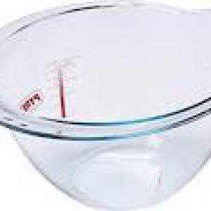 Pyrex keverőtál 4,2l 30cm, mércés, döntött, üveg