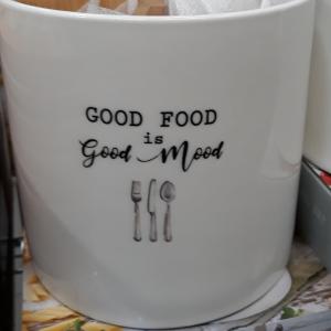 R2S porcelán evőeszköztartó henger, Good Food, 14X13,5 cm, 153383