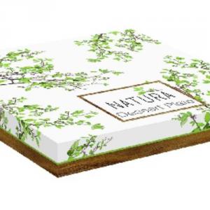 R2S.1083NTRA Porcelán desszerttányér 19cm, dobozban, Natura