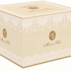 R2S.1269MACO Porceláncsésze+alj, 250ml, dobozban Maison Chocolat