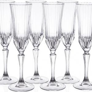 RCR Cristalleria Italiana Adagio talpas pezsgős pohár készlet, 18 cl, 6 db, 120010