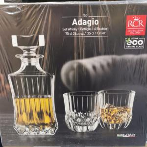 RCR Cristalleria Italiana Adagio whiskys készlet, 7 részes