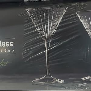 RCR TIMELESS talpas martini pohár 21cl 6db, kristály