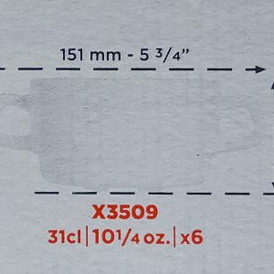 RESTAURANT leveses csésze 31 cl,  kis adag, /10 cm/, 6db. opal üveg, fehér,