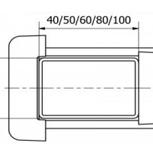 Rögzítő kengyel fém béléssel 40x80mm-es. Kiszerelés: 10 db