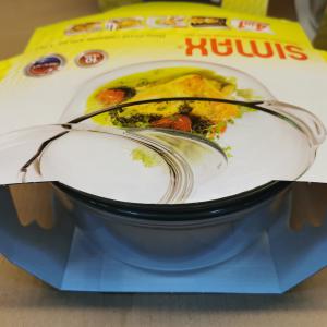 Simax hőálló mély kerek tál+fedő, 1,75 liter+0,4 liter