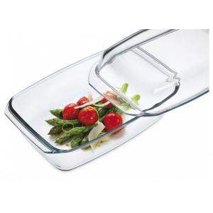 Simax hőálló szögletes tál fedővel, 3,2 liter+2,2 liter