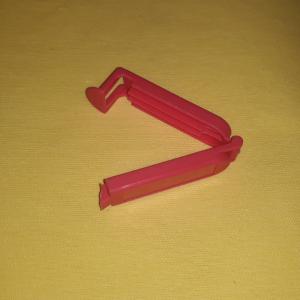 Tasak lezáró csipesz, műa., kicsi (5 cm), rózsaszín, P015