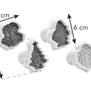 Tescoma Delícia karácsonyfa kiszúró+macipán díszítő, 4 db, 630857