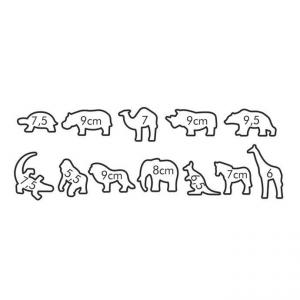 TESCOMA DELÍCIA KIDS ZOO süti kiszúrók,12db, 630930