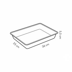 Tescoma Delícia tepsi műanyag tetővel, 36x25 cm, 623042