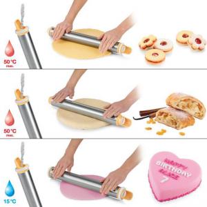 TESCOMA DELÍCIA vízzeltölthető nyújtófa 37cm, átm:5cm, 630176