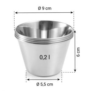 TESCOMA GrandCHEF rozsdamentes acél panna cotta sütőforma, 4 db 428718