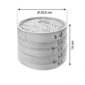 TESCOMA NIKKO Bambusz párolókosár o20cm,kétszintes, 389530