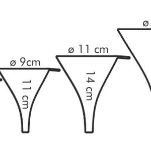Tescoma Presto tölcsérkészlet szűrővel, 4db tölcsér+1db szűrő, 420596
