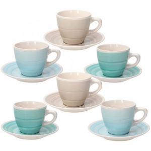 Tognana ALMEIDA LOUISE kerámia teás klt., multicolor, 21 cl, 6 db