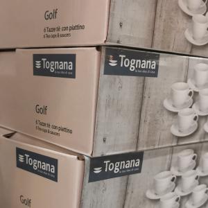 Tognana Golf fehér porcelán mokkás készlet 6 személyre , 9 cl