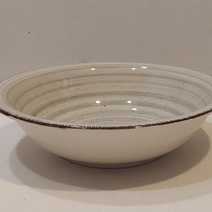 Tognana Louise Corinne kerámia szürke mélytányér, cirmos szélű, 1db