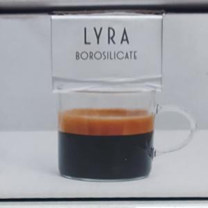 Tognana LYRA TRANS. üveg mokkás csésze 10cl 6db